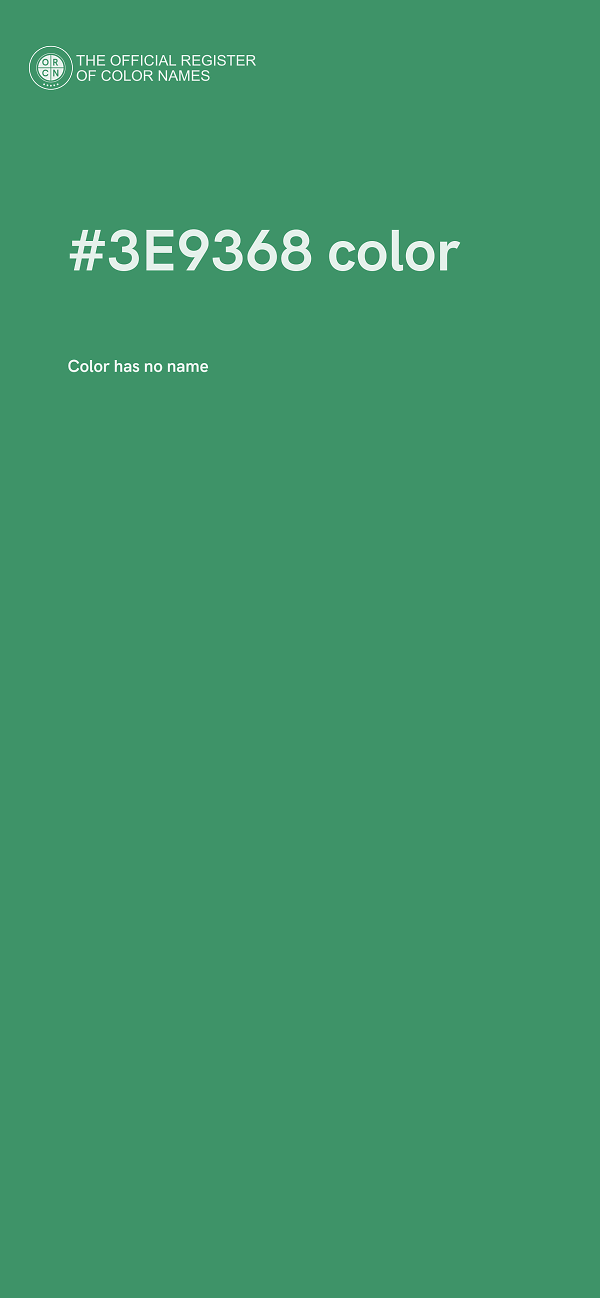 #3E9368 color image