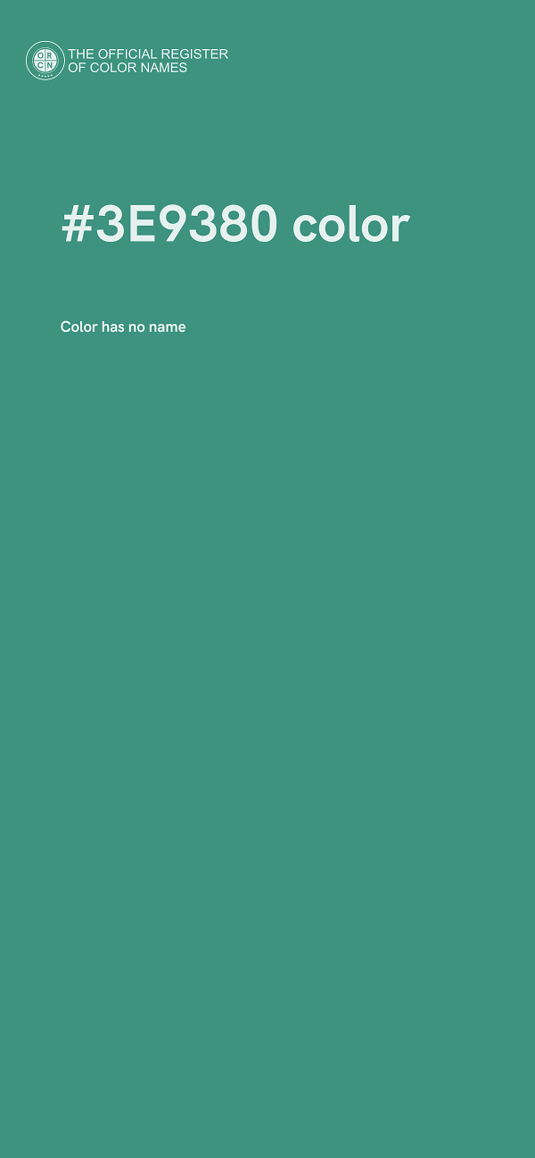 #3E9380 color image