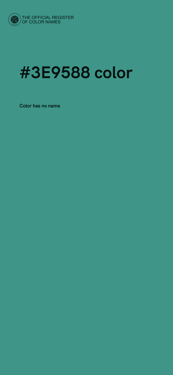 #3E9588 color image