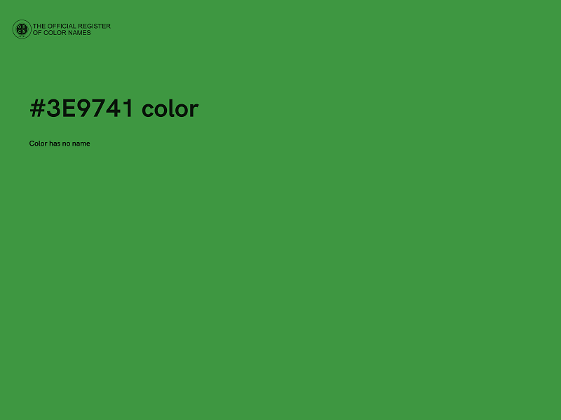 #3E9741 color image