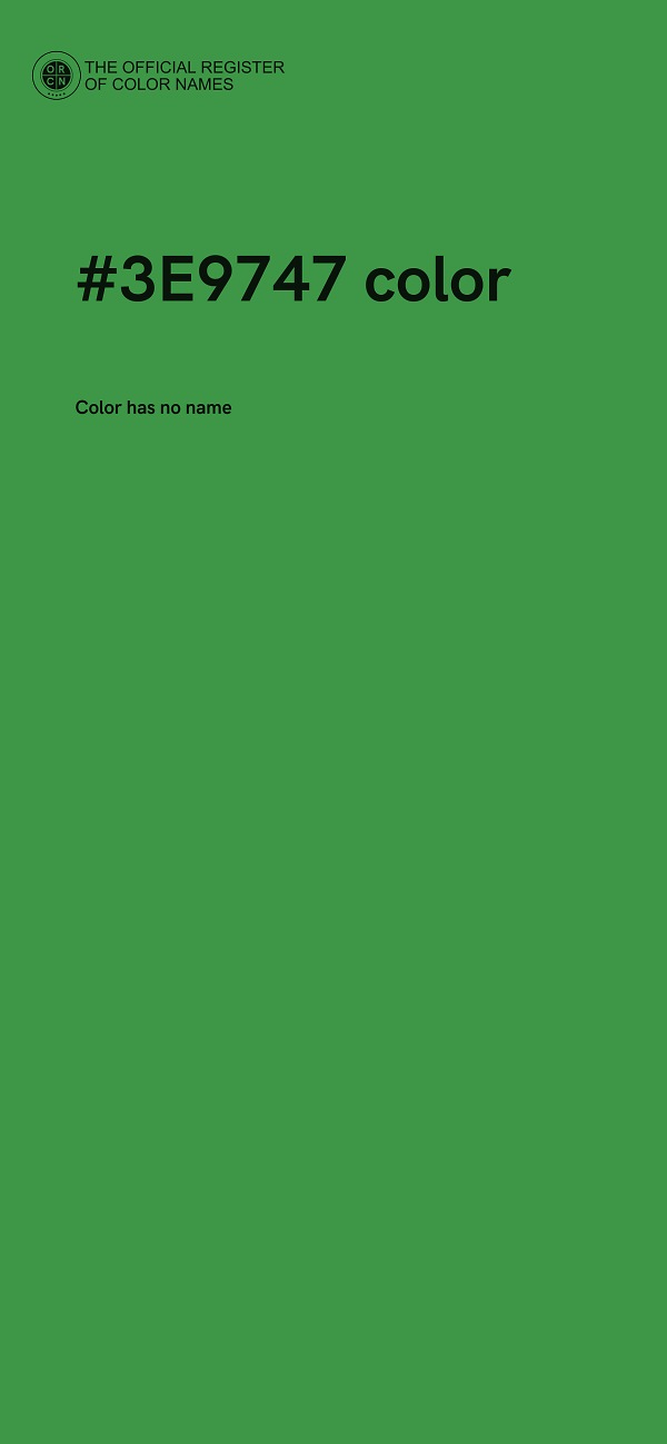 #3E9747 color image
