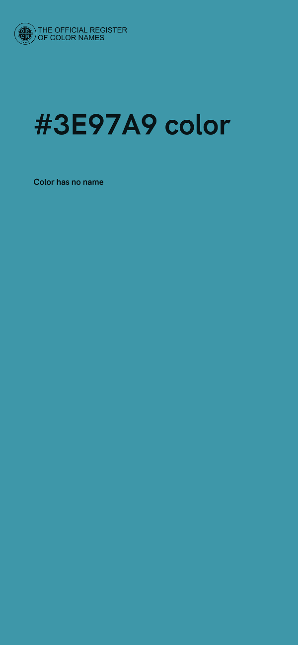 #3E97A9 color image