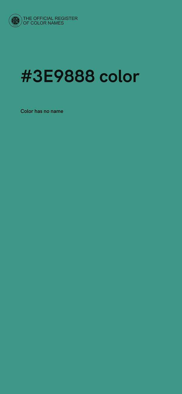 #3E9888 color image