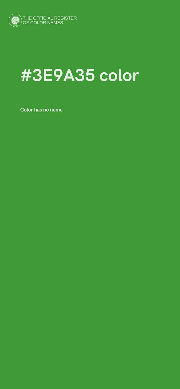 #3E9A35 color image