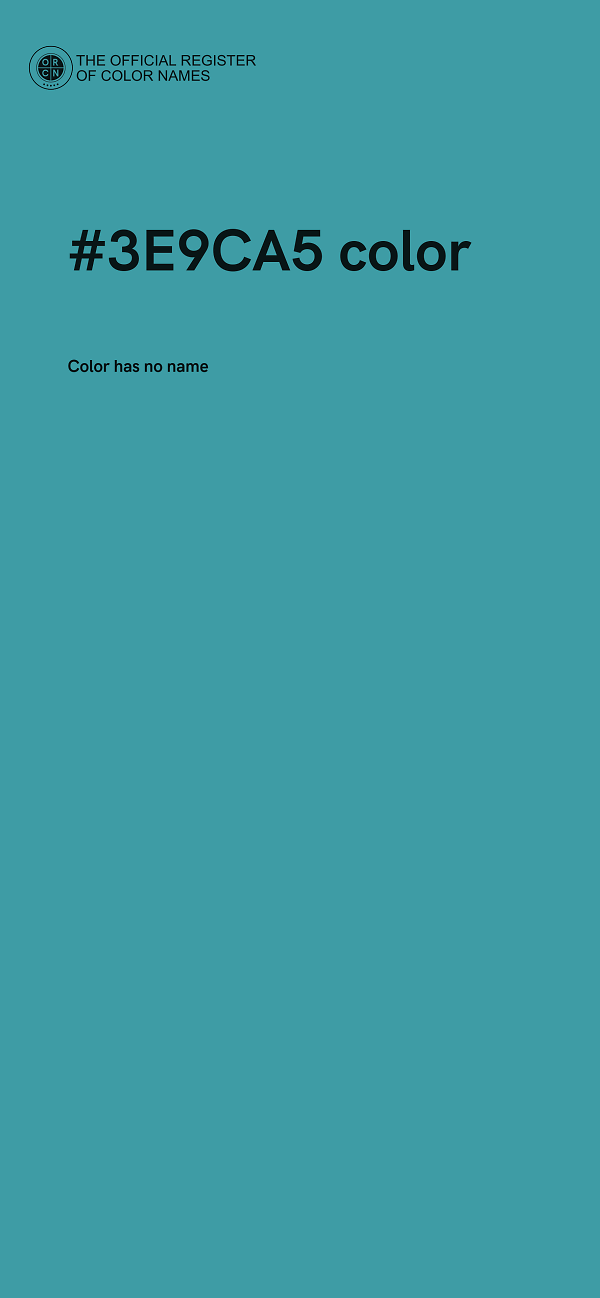 #3E9CA5 color image