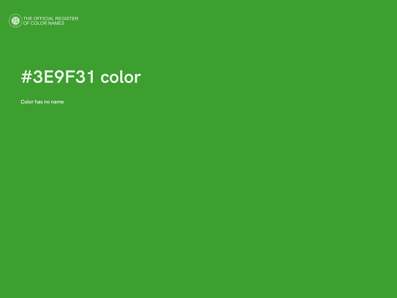 #3E9F31 color image