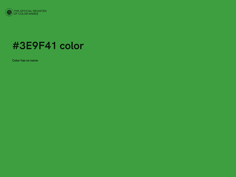 #3E9F41 color image