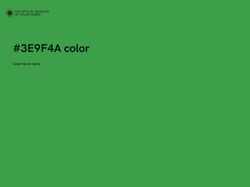 #3E9F4A color image