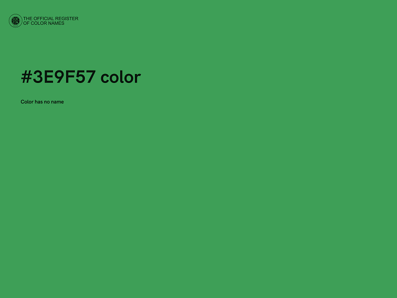 #3E9F57 color image