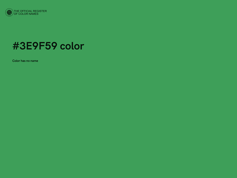 #3E9F59 color image