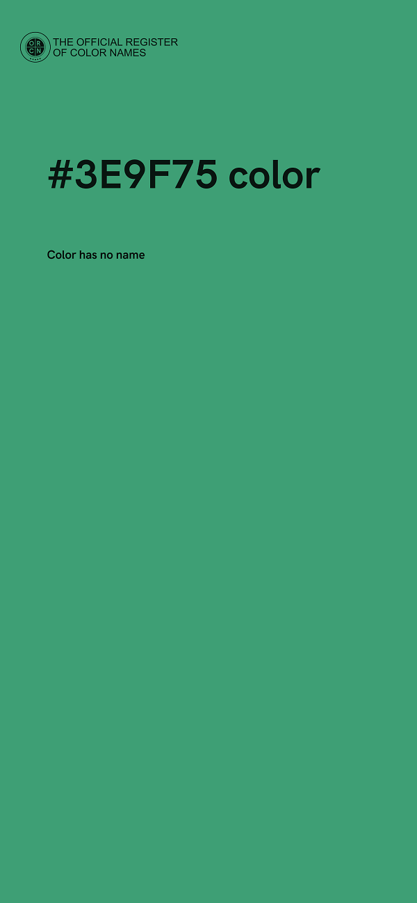 #3E9F75 color image