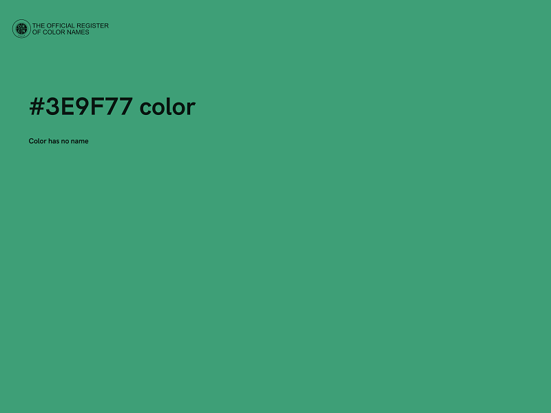 #3E9F77 color image