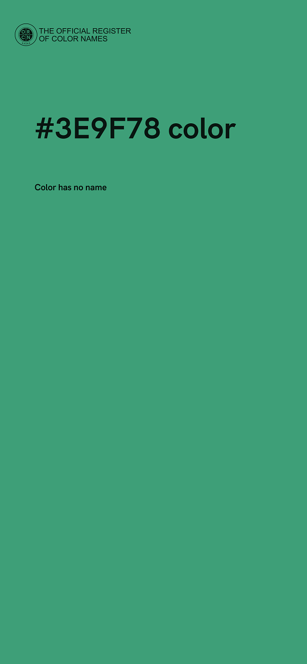 #3E9F78 color image