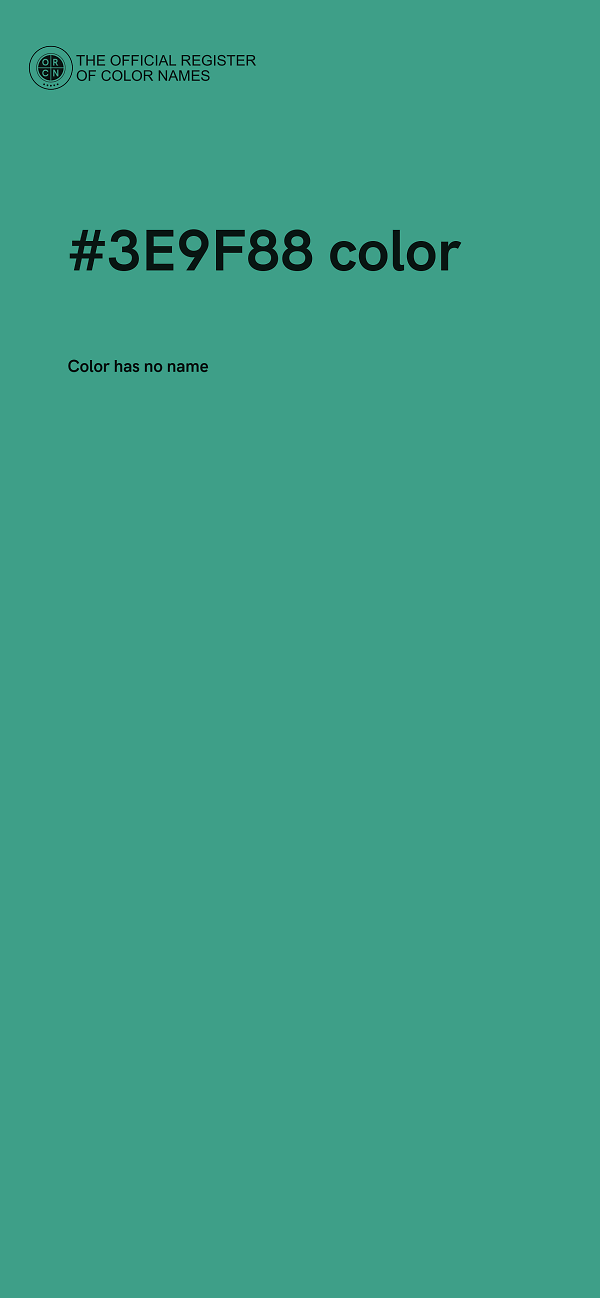 #3E9F88 color image
