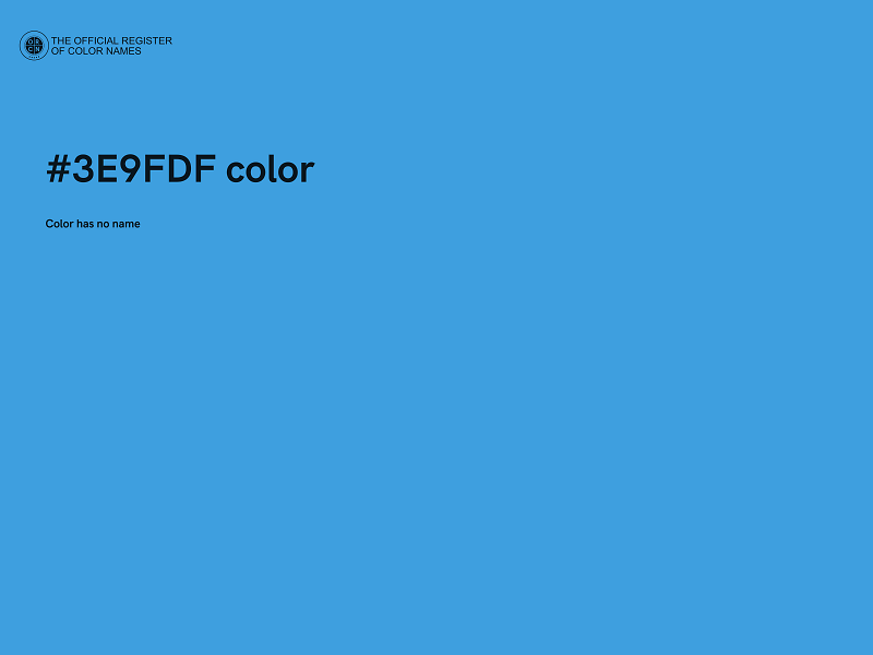 #3E9FDF color image