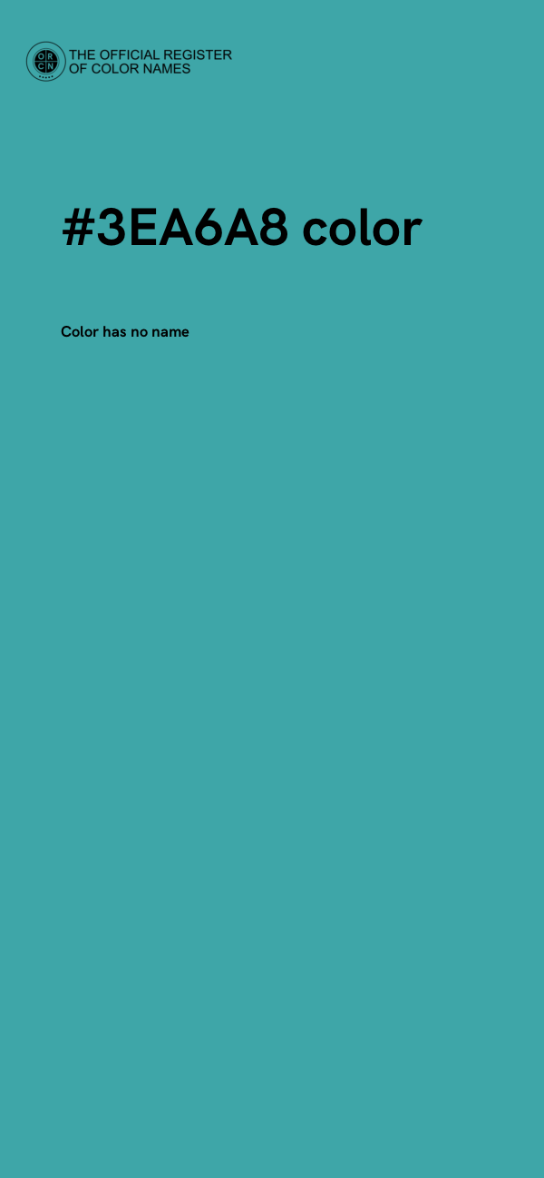 #3EA6A8 color image