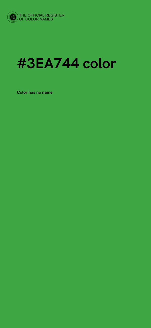 #3EA744 color image