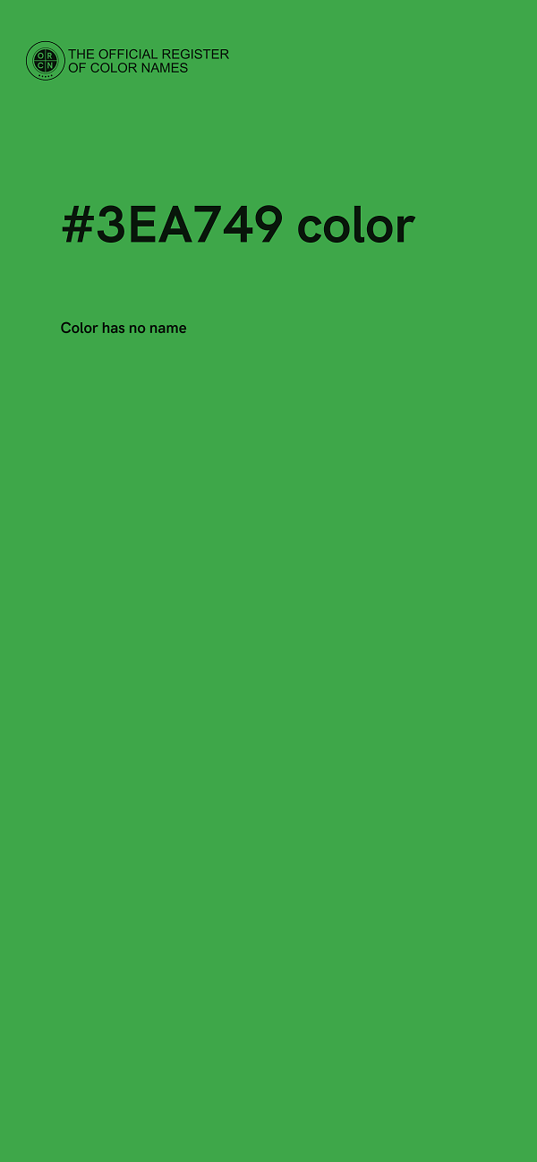 #3EA749 color image