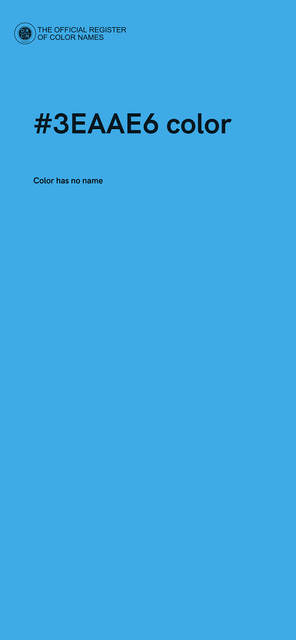 #3EAAE6 color image