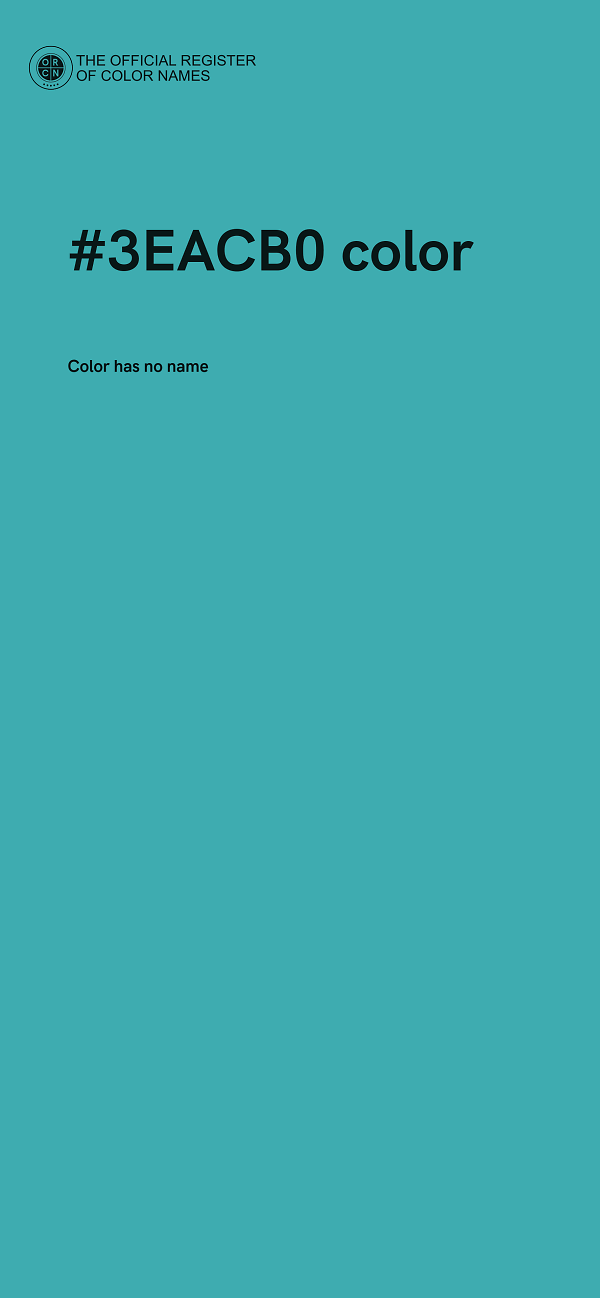 #3EACB0 color image