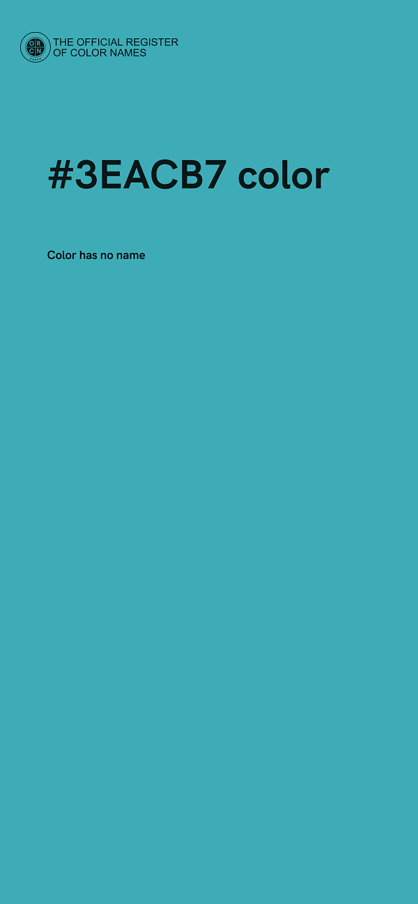 #3EACB7 color image