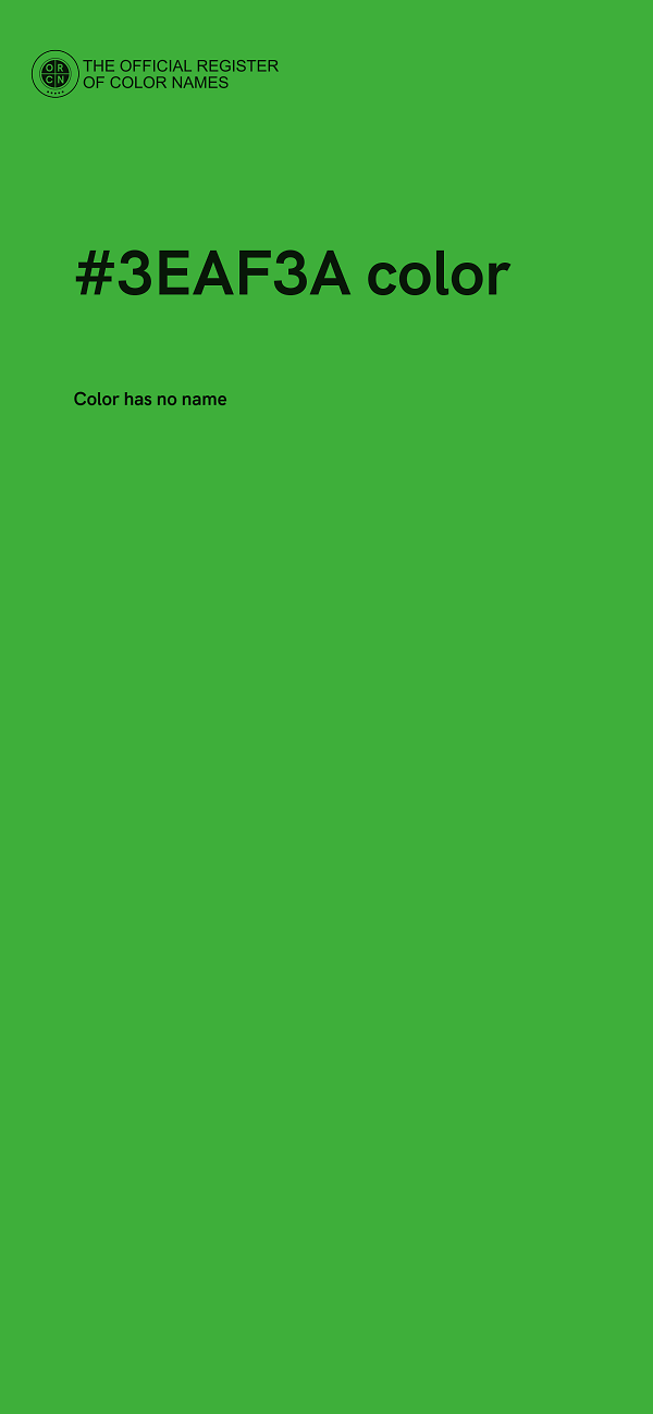 #3EAF3A color image