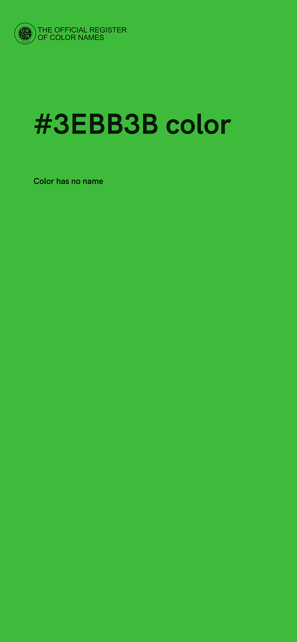 #3EBB3B color image