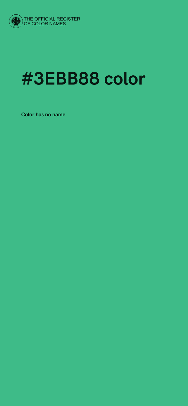 #3EBB88 color image