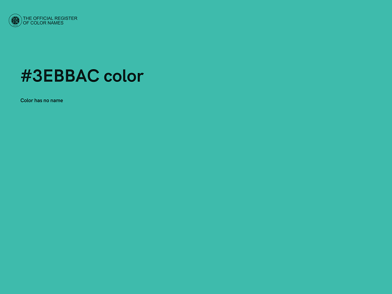 #3EBBAC color image