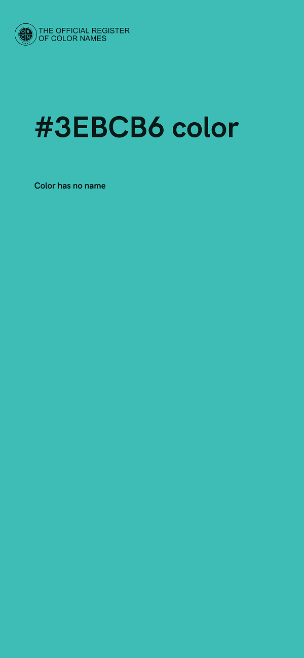 #3EBCB6 color image