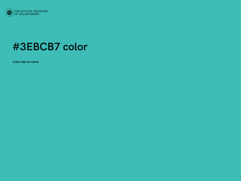 #3EBCB7 color image