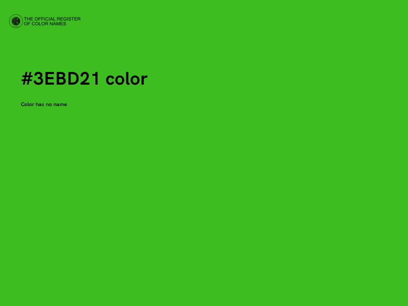 #3EBD21 color image