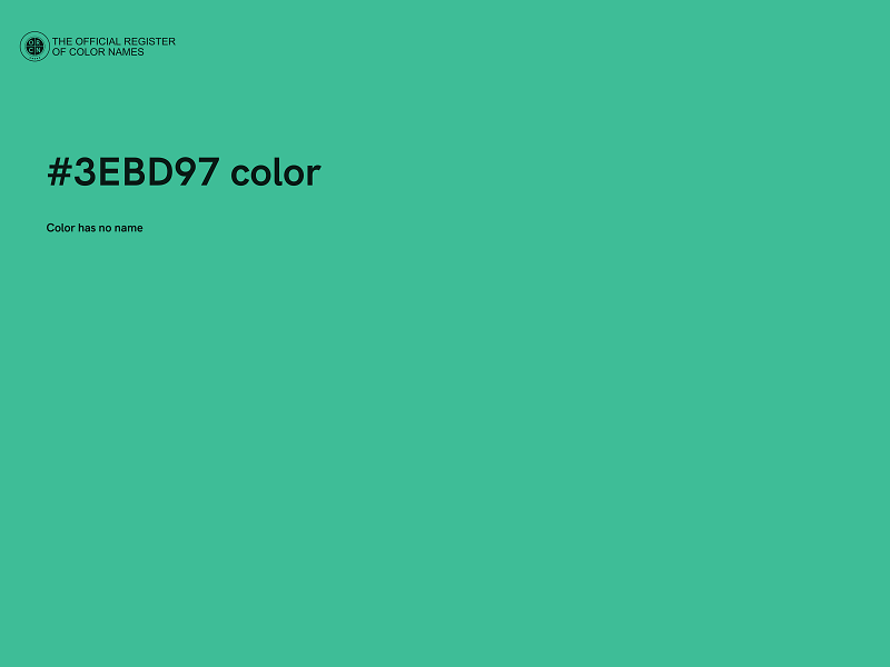 #3EBD97 color image