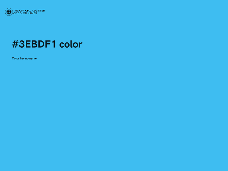 #3EBDF1 color image