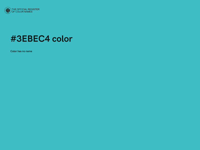 #3EBEC4 color image