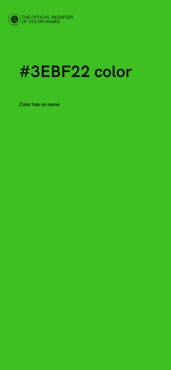 #3EBF22 color image