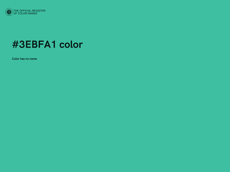 #3EBFA1 color image