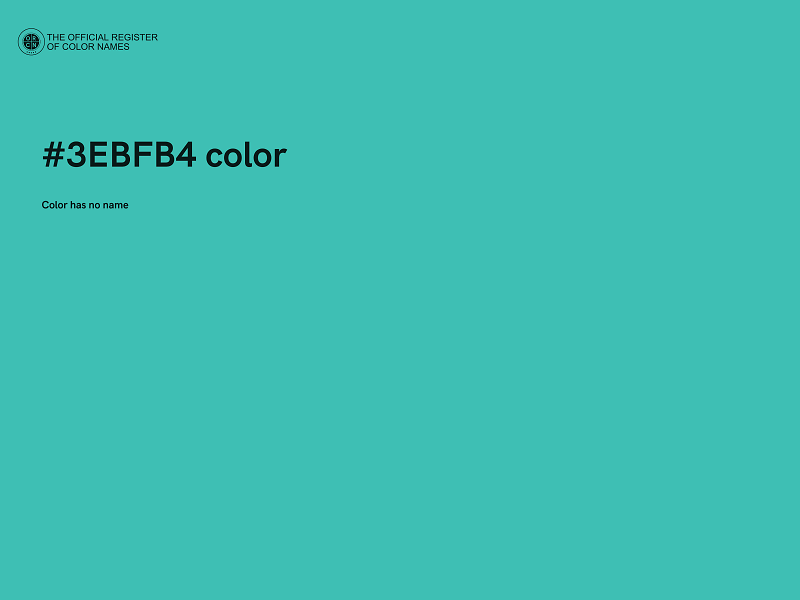 #3EBFB4 color image