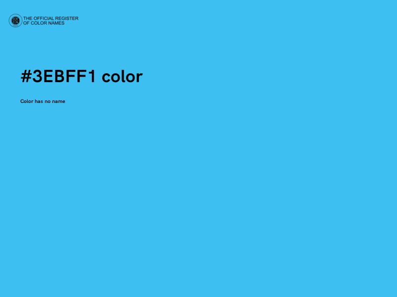 #3EBFF1 color image