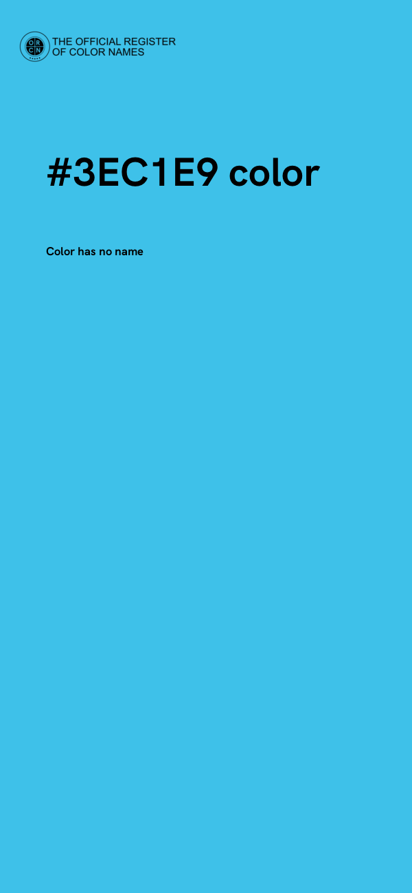 #3EC1E9 color image