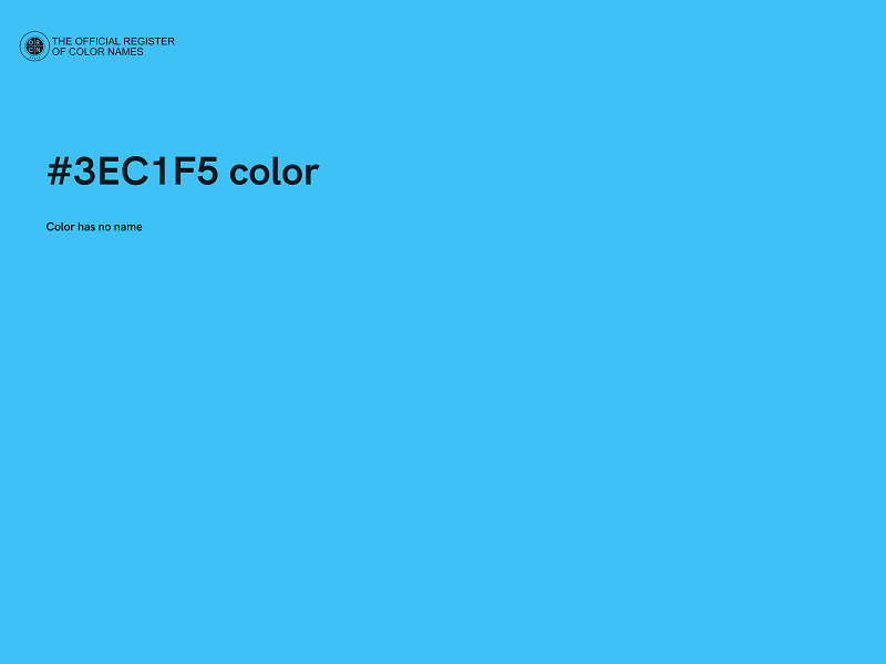 #3EC1F5 color image