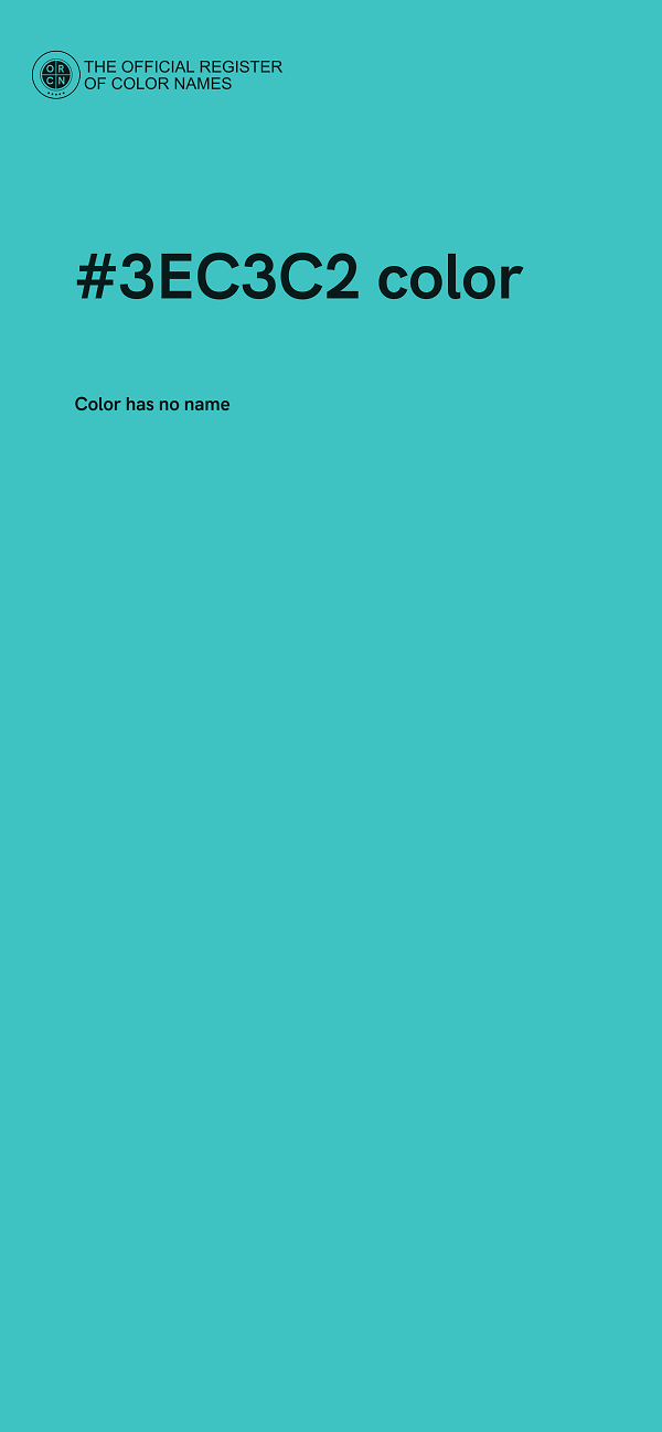#3EC3C2 color image