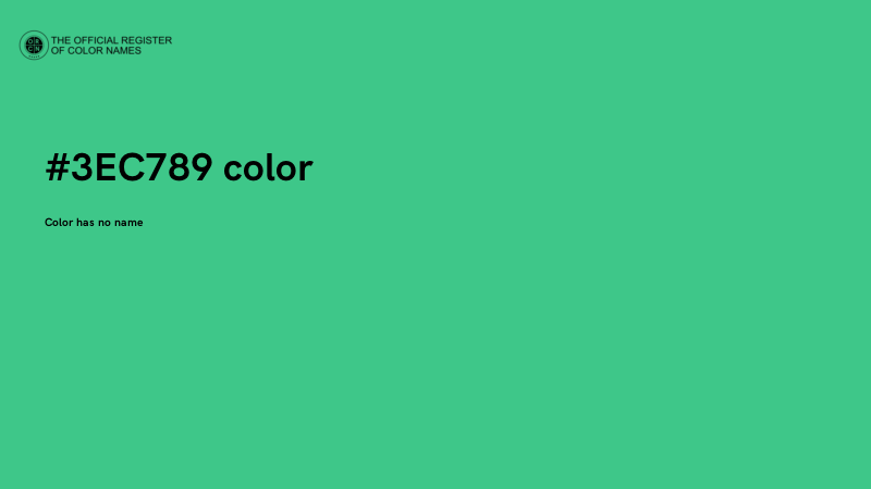 #3EC789 color image