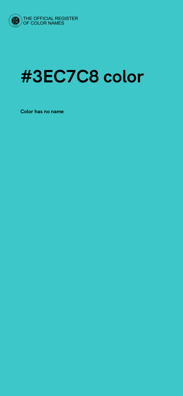#3EC7C8 color image