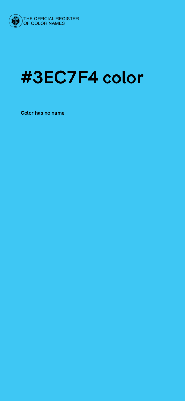 #3EC7F4 color image