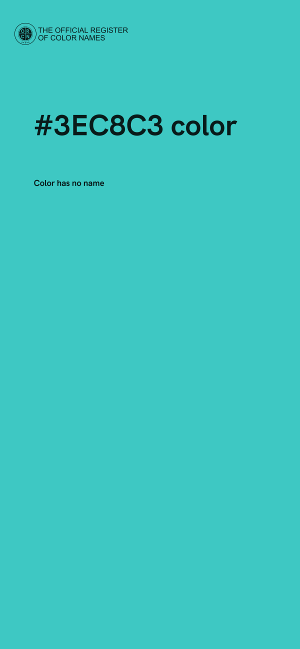 #3EC8C3 color image