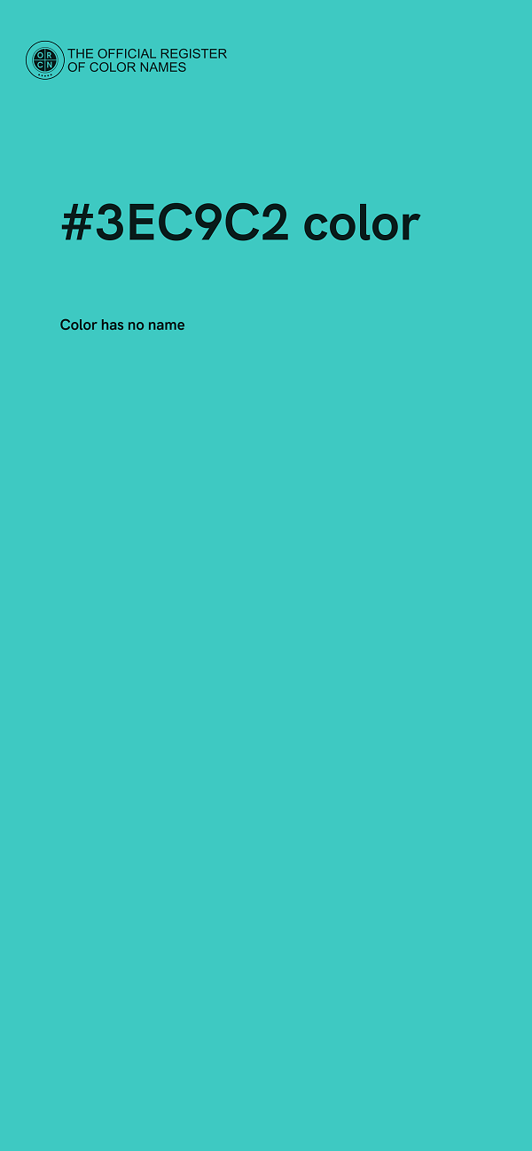 #3EC9C2 color image