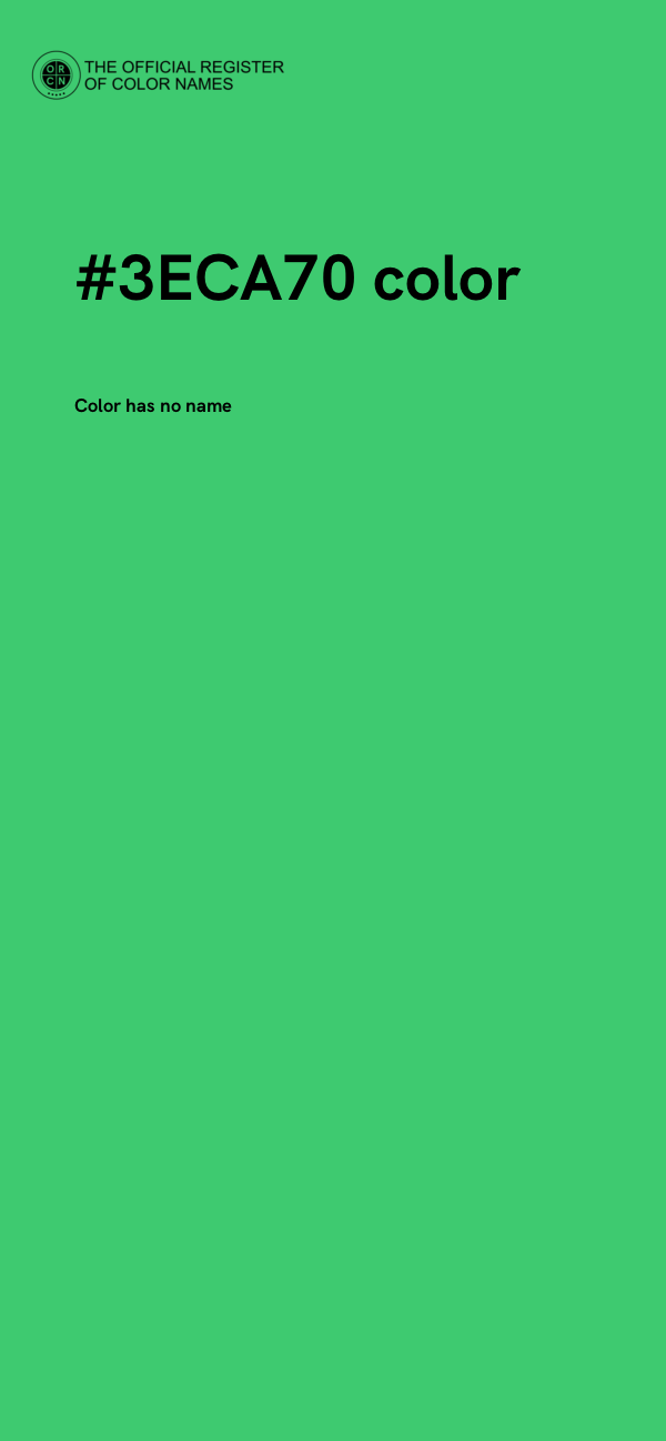 #3ECA70 color image