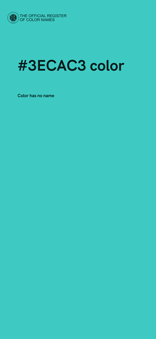#3ECAC3 color image
