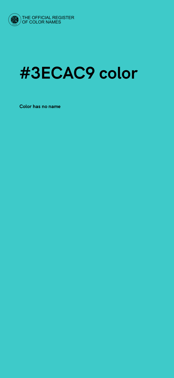 #3ECAC9 color image